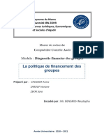 7-La Politique de Financement Des Groupes ' Plan de Financement '