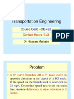 Transportation Engineering: Course Code - CE-422