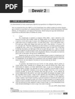 Devoir 2: I - ÉTUDE DE TEXTE (15 Points)