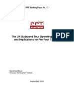 The UK Outbound Tour Operating Industry and Implications For Pro-Poor Tourism