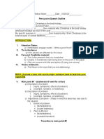 OUTLINE - Informative and Persuasive Speeches