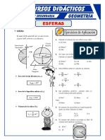 Ejercicios de Esferas para Quinto de Secundaria