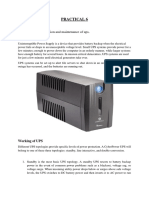 Practical 6: AIM: Study The Operation and Maintenance of Ups. UPS