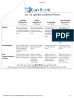 Science Website Rubric