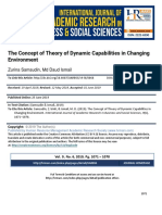 The Concept of Theory of Dynamic Capabilities in