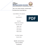 Effects of Procrastination On The Academic Performance of HUMSS Students of Don Mariano Marcos National High School