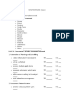 PART I. Online Assessment Tools Used