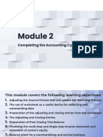 Module 2 - Completing The Accounting Cycle