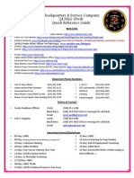 Headquarters & Service Co. Quick Reference Guide