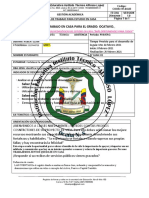 Guía 1 de Trabajo en Casa para El Grado 8 Asistencia 1