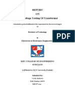 HV Testing of Transformer