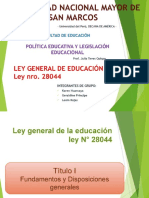 Ley General de Educacion 28044