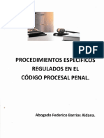 01 Resumen Procedimientos Especificos Del Código Procesal Penal.