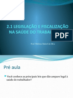 2.1 Legislação e Fiscalização Na Saúde Do Trabalhador