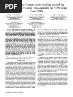 Impact of The Content Store Scaling Toward The LRU and FIFO Cache Replacements On NDN Using Mini-NDN