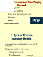 Chapter 2 - Single Item - Demand Varying at Approximate Level