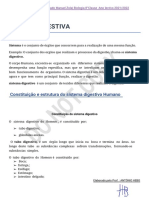 Função Digestiva: Constituição e Estrutura Do Sistema Digestivo Humano