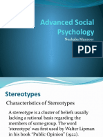 Adv. Social Psy Stereotypes