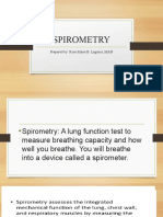 Spirometry Pulmonary Function Test