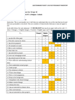 PERDEV Big Five Personality Inventory Response