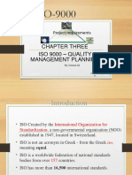 Chapter Three ISO 9000 - Quality Management Planning: - Project Requirements