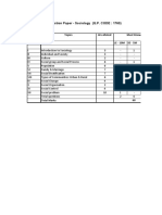 Blue Print of Question Paper - Sociology (Q.P. CODE: 1760)