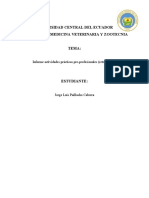 UNIVERSIDAD CENTRAL DEL ECUADOR Informe Pasantias