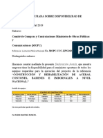 Declaracion Jurada Sobre Disponibilidad de Equipos