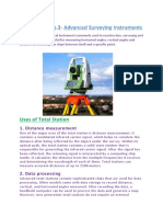 Uses of Total Station: 1. Distance Measurement