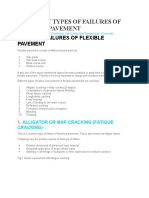 Different Types of Failures of Flexible Pavement