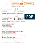 Fiche 3 Correction Les Differents Sens D Un Mot