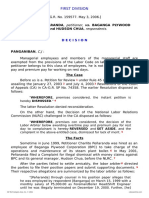 Petitioner Respondents: Charlito Peñaranda, - Baganga Plywood Corporation and Hudson Chua