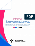 FES - Informe Sobre Escuelas en Contexto de Pandemia e Impacto Emocional en Los Últimos Años.