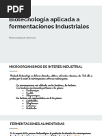 Biotecnología Aplicada A Fermentaciones Industriales