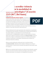 Cómo Se Acredita Violencia Familiar en La Modalidad de Maltrato Psicológico