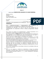 Carta Presentacion Union Temporal o Consorcio