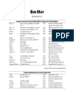 Repertoire List 2021