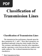 Classification of Transmission Lines