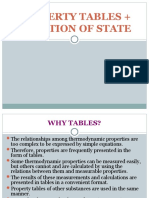 Property Tables + Equation of State