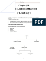 Solid-Liquid Extraction Leaching: Chapter