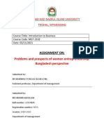 Problems and Prospects of Women Entrepreneurship: Bangladesh Perspective