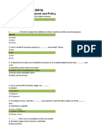 Ma Semiii (MCQ) Agricultural Development and Policy: A) Agriculture Sector