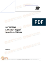 SST 28Sf040 5.0V-Only 4 Megabit Superflash Eeprom: Data Sheet