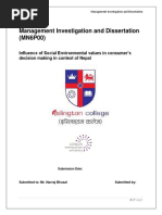 Management Investigation and Dissertation (MN6P00)