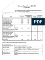 Minimum Expense Form 2022-2023: School of Graduate Studies