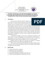 Project Proposal For The Procurement of Wash Facilities and Construction of Foot Bath For School Disinfectant and School Entrance Improvement