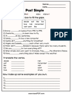 Use The Verbs in The Box To Fill The Gaps Compressed