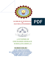 A Synopsis of GSM Bassed Message Scrolling Display: Submitted By