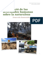 3.3 Impactó de Las Actividades Humanas Sobre La Naturaleza: Desarrollo Sustentable