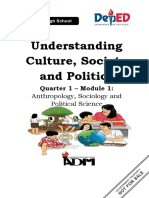 Understanding Culture, Society and Politics: Quarter 1 - Module 1